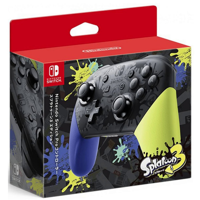 картинка Nintendo Switch Pro Controller (Splatoon 3 Edition). Купить Nintendo Switch Pro Controller (Splatoon 3 Edition) в магазине 66game.ru