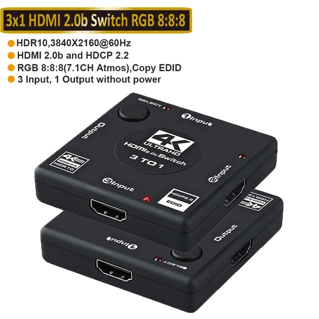 картинка HDMI-Коммутатор 3in1 от магазина 66game.ru