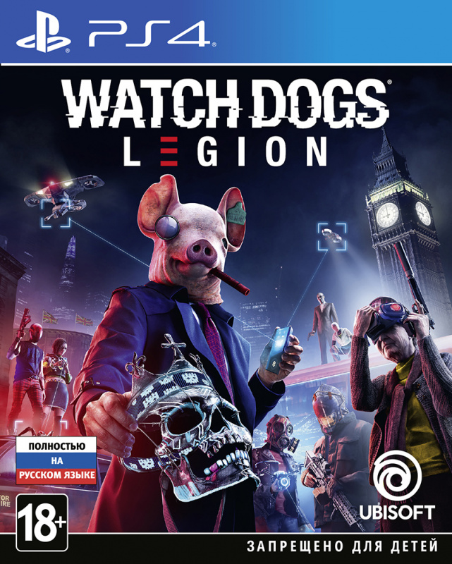 картинка Watch Dogs Legion [PS4, русская версия] USED. Купить Watch Dogs Legion [PS4, русская версия] USED в магазине 66game.ru