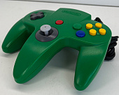 картинка Проводной геймпад для Nintendo 64 зеленый оригинал NUS 005. Купить Проводной геймпад для Nintendo 64 зеленый оригинал NUS 005 в магазине 66game.ru