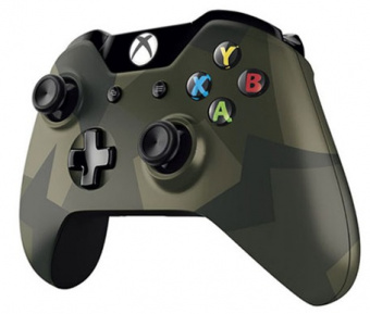 Геймпад беспроводной для Xbox One Green Camo (Упаковка-пакет)