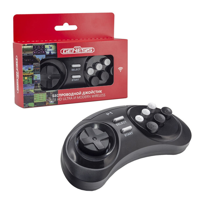 картинка Джойстик 16 Bit беспроводной P1 для HD Ultra Retro Genesis . Купить Джойстик 16 Bit беспроводной P1 для HD Ultra Retro Genesis  в магазине 66game.ru