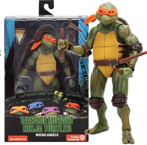 картинка Фигурка Черепашки Ниндзя Michelangelo 18см. Купить Фигурка Черепашки Ниндзя Michelangelo 18см в магазине 66game.ru