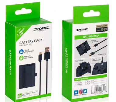 картинка Аккумулятор Xbox Series S/X геймпада 1200 mAh Black DOBE (TYX-0633). Купить Аккумулятор Xbox Series S/X геймпада 1200 mAh Black DOBE (TYX-0633) в магазине 66game.ru