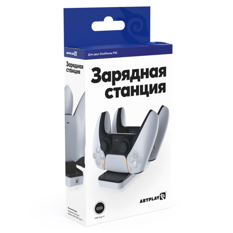 картинка Зарядная станция для PS5 DualSense Artplays (ART16). Купить Зарядная станция для PS5 DualSense Artplays (ART16) в магазине 66game.ru