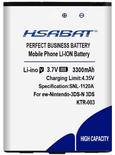 картинка Аккумулятор HSABAT KTR-003 3300 мАч для New 3DS. Купить Аккумулятор HSABAT KTR-003 3300 мАч для New 3DS в магазине 66game.ru