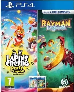 картинка Rabbids Party Of Legends + Rayman Legends [PS4, английская версия] USED. Купить Rabbids Party Of Legends + Rayman Legends [PS4, английская версия] USED в магазине 66game.ru