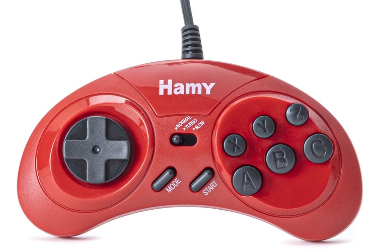 картинка Джойстик для Sega 16 bit Turbo турбо, красный. Купить Джойстик для Sega 16 bit Turbo турбо, красный в магазине 66game.ru