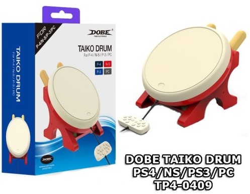 картинка Барабан DOBE Taiko Drum PS4/PS3/NS/PC (TP4-0409). Купить Барабан DOBE Taiko Drum PS4/PS3/NS/PC (TP4-0409) в магазине 66game.ru