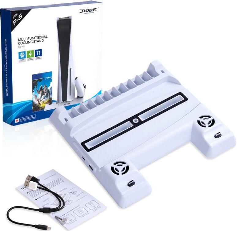 картинка Вертикальная подставка Multifunctional Cooling Stand для PS5 DOBE (TP5-0593). Купить Вертикальная подставка Multifunctional Cooling Stand для PS5 DOBE (TP5-0593) в магазине 66game.ru