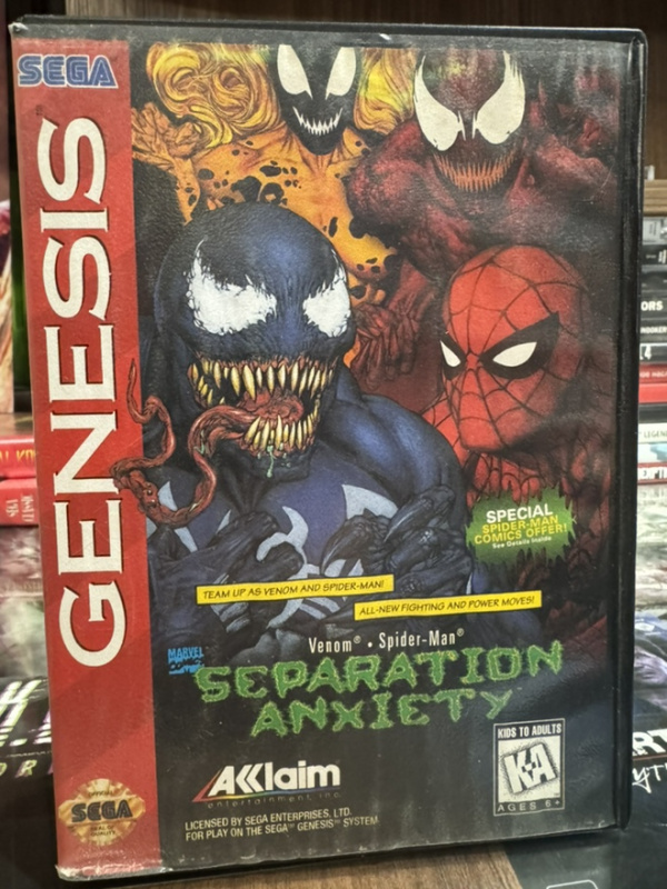 картинка Spider-Man and Venom: Separation Anxiety (Original)  [Sega Genesis]. Купить Spider-Man and Venom: Separation Anxiety (Original)  [Sega Genesis] в магазине 66game.ru