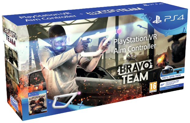 картинка Контроллер-пистолет PS4 VR Aim Controller + игра Bravo Team (только для VR). Купить Контроллер-пистолет PS4 VR Aim Controller + игра Bravo Team (только для VR) в магазине 66game.ru