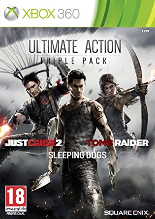 картинка Ultimate Action Triple Pack (Just Cause 2, Sleeping Dogs, Tomb Raider) [Xbox 360, английская версия]. Купить Ultimate Action Triple Pack (Just Cause 2, Sleeping Dogs, Tomb Raider) [Xbox 360, английская версия] в магазине 66game.ru