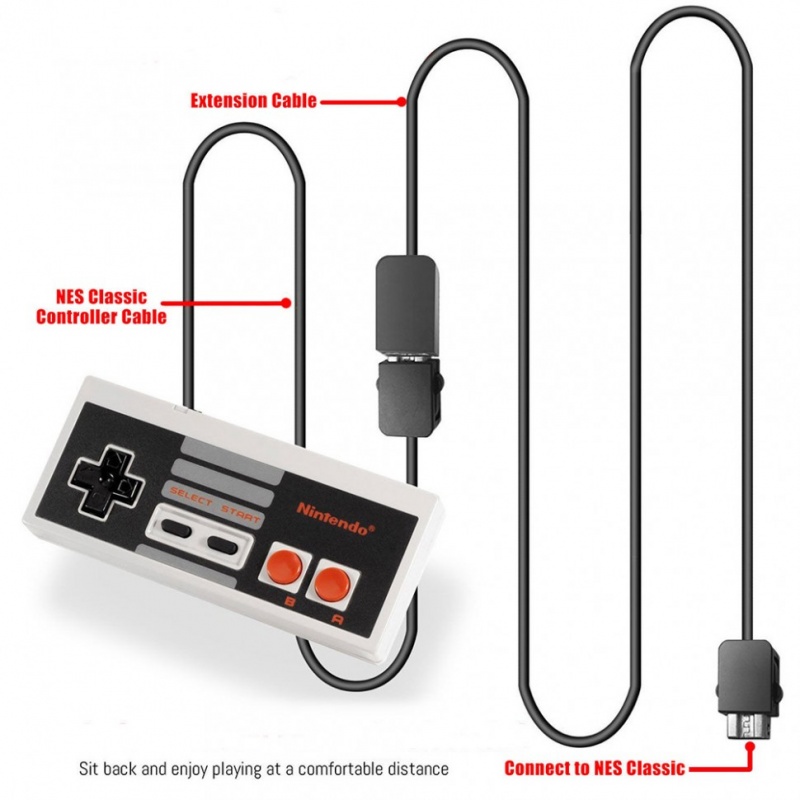 картинка Кабель удлиннитель джойстика Nintendo Classic Mini 1,8м. Купить Кабель удлиннитель джойстика Nintendo Classic Mini 1,8м в магазине 66game.ru