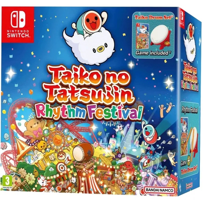 картинка Taiko no Tatsujin Rhythm Festival Collector's Edition HAC-A2ССВС-EUR игра в комплекте. Купить Taiko no Tatsujin Rhythm Festival Collector's Edition HAC-A2ССВС-EUR игра в комплекте в магазине 66game.ru