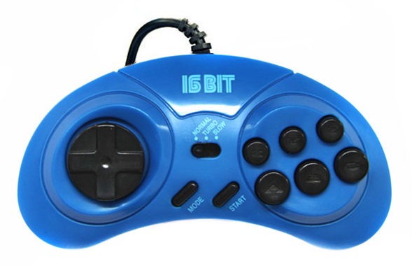 картинка Джойстик Sega turbo синий. Купить Джойстик Sega turbo синий в магазине 66game.ru