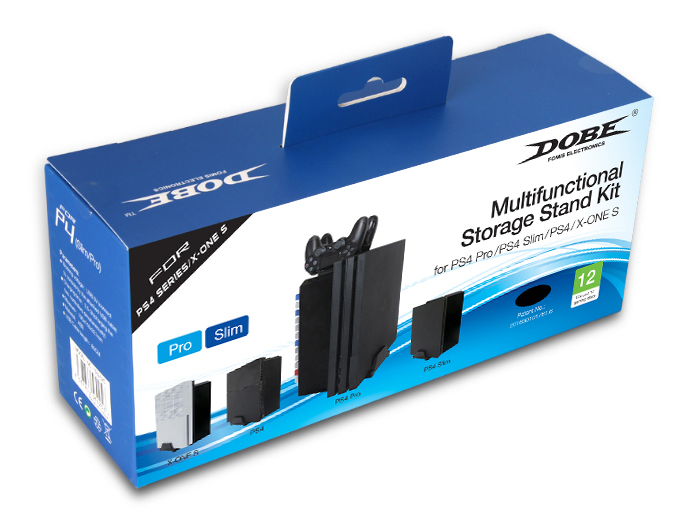 картинка Подставка для PS4 Slim/Pro Multi-Functional Storage Stand Kit DOBE (TP4-025). Купить Подставка для PS4 Slim/Pro Multi-Functional Storage Stand Kit DOBE (TP4-025) в магазине 66game.ru