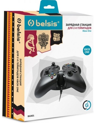 картинка Зарядная станция Belsis для двух геймпадов Xbox One BGX01. Купить Зарядная станция Belsis для двух геймпадов Xbox One BGX01 в магазине 66game.ru