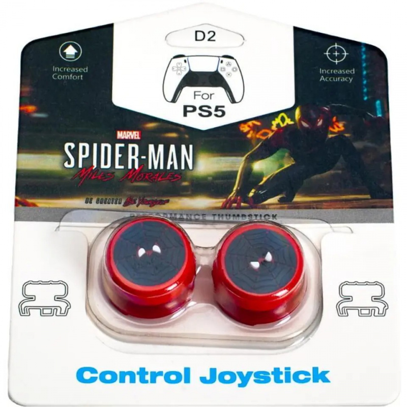 картинка Накладки на стики для геймпада DualSense Spider-Man XXL. Купить Накладки на стики для геймпада DualSense Spider-Man XXL в магазине 66game.ru