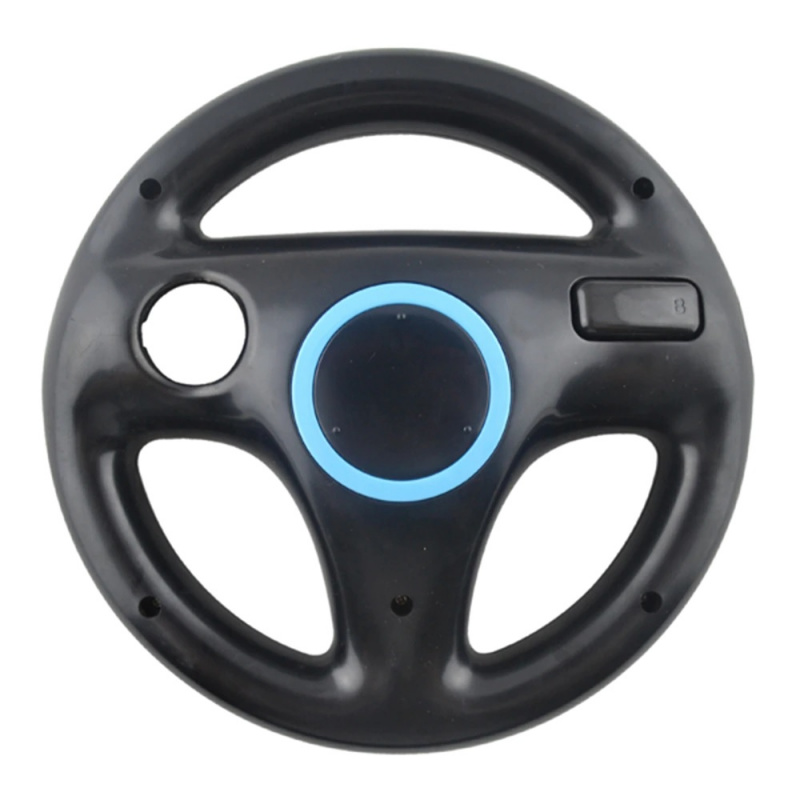 картинка Wheel - насадка в виде руля для джойстика Wii (чёрный). Купить Wheel - насадка в виде руля для джойстика Wii (чёрный) в магазине 66game.ru