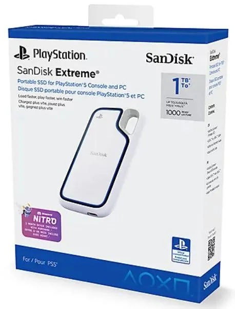 Внешний накопитель SSD SanDisk Extreme Portable 1 ТБ (PS5/PC)  | 66game.ru картинка Внешний накопитель SSD SanDisk Extreme Portable 1 ТБ (PS5/PC) . Купить Внешний накопитель SSD SanDisk Extreme Portable 1 ТБ (PS5/PC)  в магазине 66game.ru