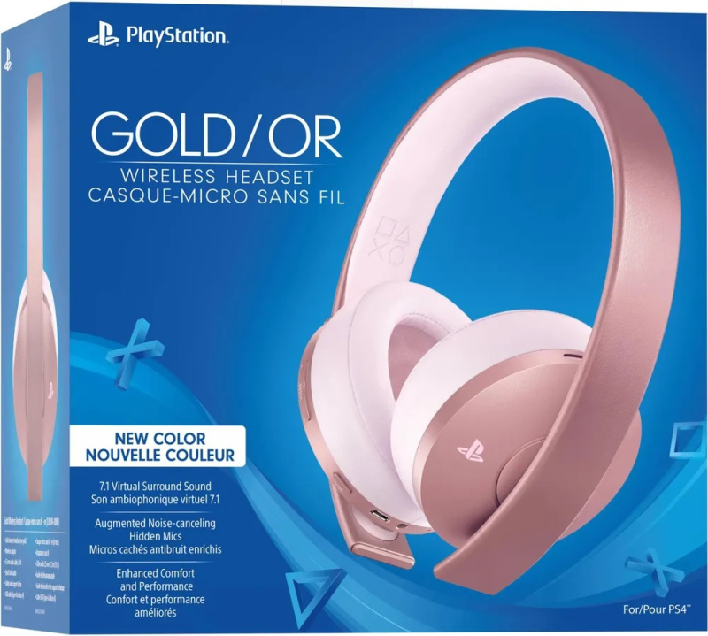 картинка Гарнитура Sony Gold Wireless Stereo Headset для PS4 Pink (CUHYA-0080) USED. Купить Гарнитура Sony Gold Wireless Stereo Headset для PS4 Pink (CUHYA-0080) USED в магазине 66game.ru