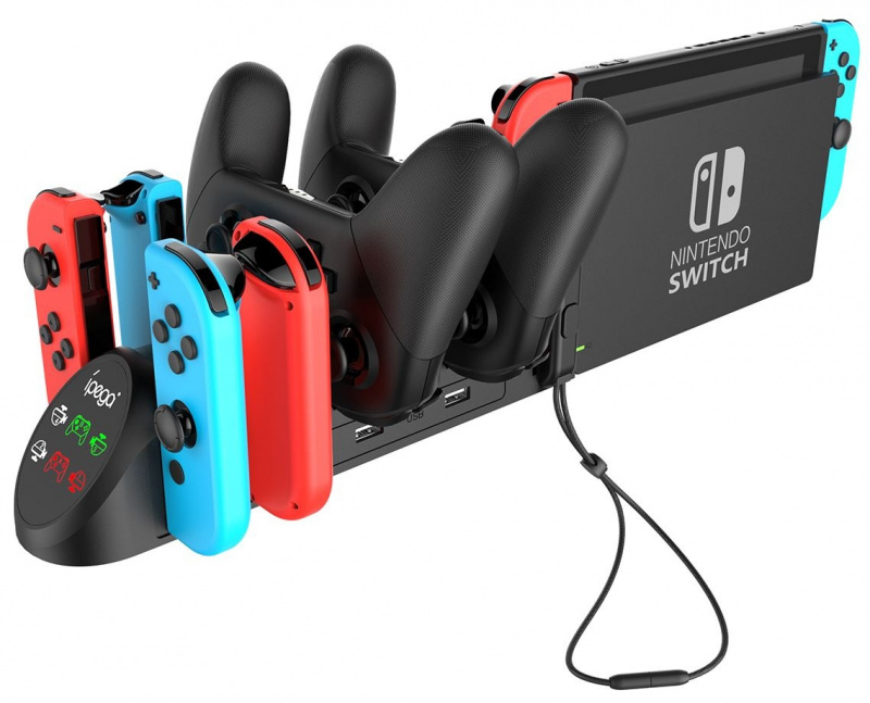 картинка Зарядная станция N-Switch Charging Base 6in1 iPega (PG-9187). Купить Зарядная станция N-Switch Charging Base 6in1 iPega (PG-9187) в магазине 66game.ru