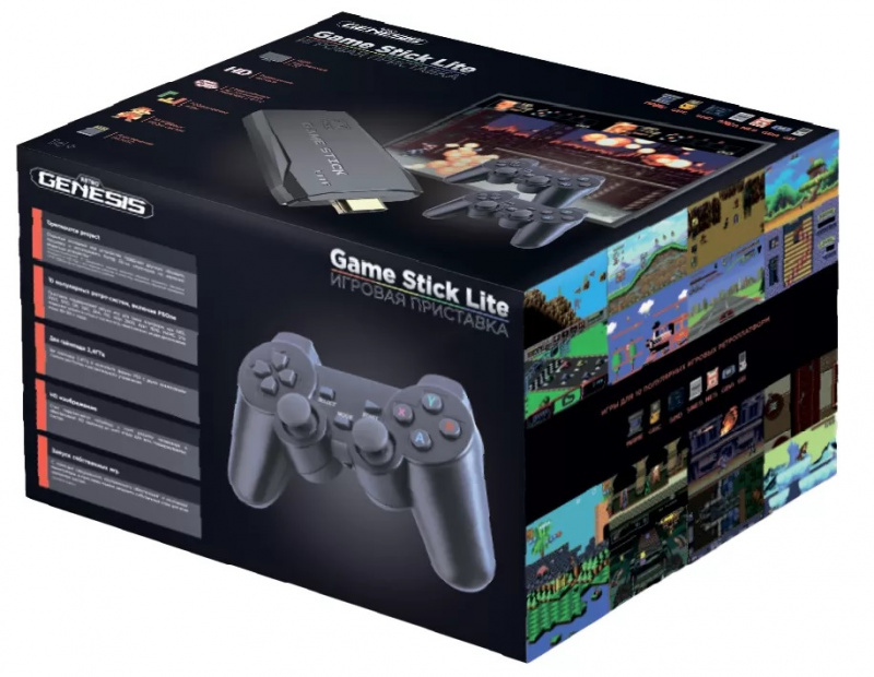 Retro Genesis GameStick Lite 64Gb, 11500 игр, PS1, NES, SMD, SNES и др. model: TI-155. Купить Retro Genesis GameStick Lite 64Gb, 11500 игр, PS1, NES, SMD, SNES и др. model: TI-155 в магазине 66game.ru
