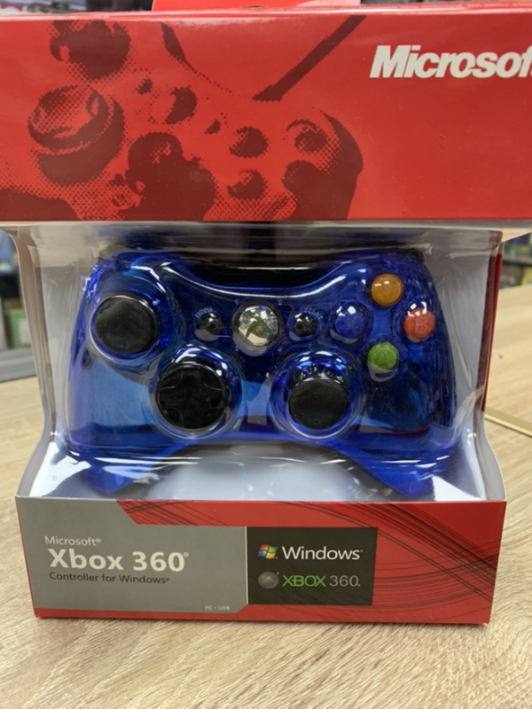 картинка Геймпад проводной для Xbox 360 синий Chrome Series (Китай). Купить Геймпад проводной для Xbox 360 синий Chrome Series (Китай) в магазине 66game.ru