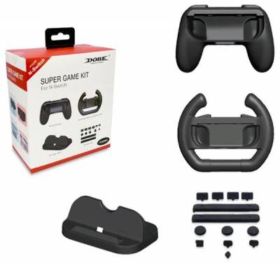 картинка Набор аксессуаров для N-Switch Super Game Kit DOBE (TNS-876). Купить Набор аксессуаров для N-Switch Super Game Kit DOBE (TNS-876) в магазине 66game.ru