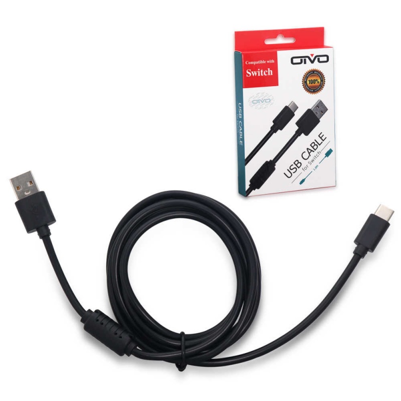 картинка Кабель Nintendo Switch USB TYPE C Charge Cable 1.8 m (OIVO IV-SW035). Купить Кабель Nintendo Switch USB TYPE C Charge Cable 1.8 m (OIVO IV-SW035) в магазине 66game.ru