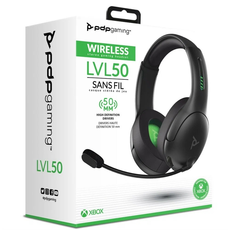 картинка Беспроводная гарнитура LVL50 Black Xbox ONE PDP. Купить Беспроводная гарнитура LVL50 Black Xbox ONE PDP в магазине 66game.ru
