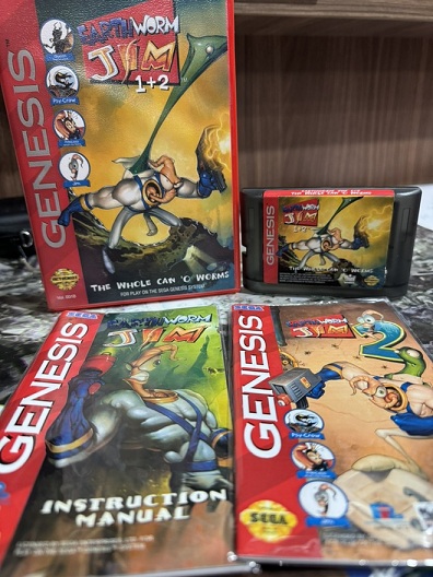 картинка Реплика Earthworm Jim + Earthworm Jim2 мануалом [Sega]. Купить Реплика Earthworm Jim + Earthworm Jim2 мануалом [Sega] в магазине 66game.ru