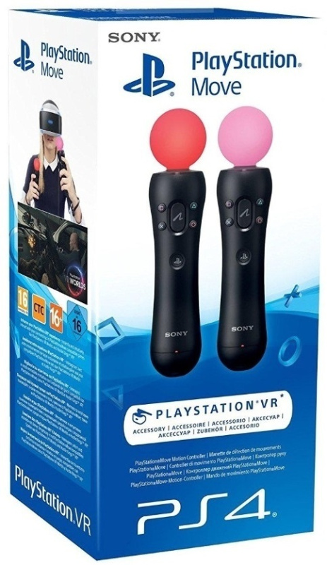картинка Комплект контроллеров PS Move Motion Controller (PS3/PS4/PSVR). Купить Комплект контроллеров PS Move Motion Controller (PS3/PS4/PSVR) в магазине 66game.ru