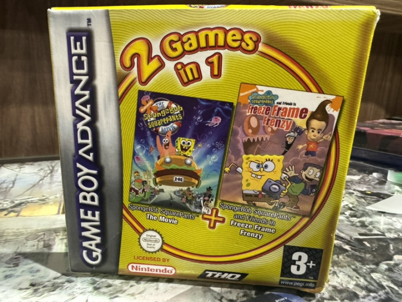 картинка 2 in 1 SpongeBob SquarePants The Movie + SpongeBob SquarePants and Friends original [GBA] Б/У. Купить 2 in 1 SpongeBob SquarePants The Movie + SpongeBob SquarePants and Friends original [GBA] Б/У в магазине 66game.ru