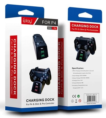 картинка Зарядная станция для 2-x геймпадов PS4 iPlay (HBP-119). Купить Зарядная станция для 2-x геймпадов PS4 iPlay (HBP-119) в магазине 66game.ru
