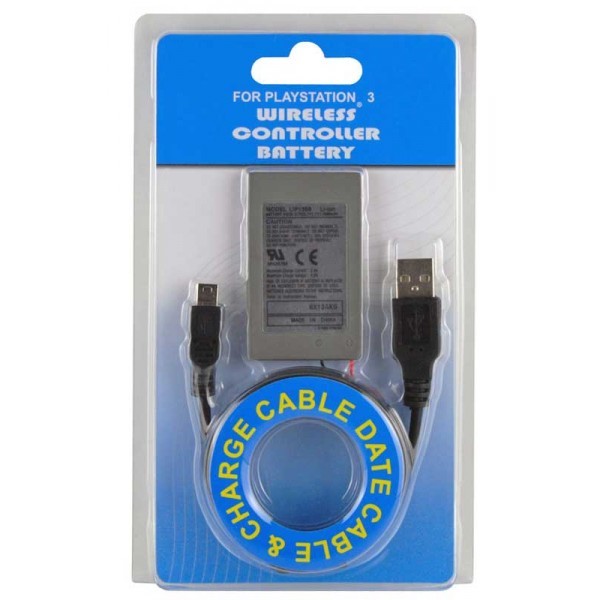 картинка Аккумулятор для джойстика PS3 (Dualshock 3) + кабель зарядки. Купить Аккумулятор для джойстика PS3 (Dualshock 3) + кабель зарядки в магазине 66game.ru