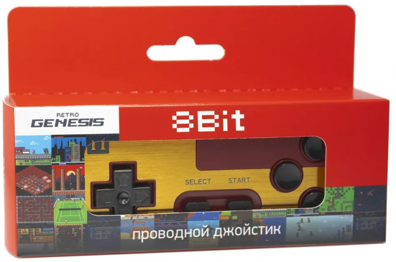 картинка Retro Genesis Controller 8 Bit джойстик проводной, P1/P2 (GS-44). Купить Retro Genesis Controller 8 Bit джойстик проводной, P1/P2 (GS-44) в магазине 66game.ru