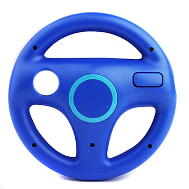 картинка Wheel - насадка в виде руля для джойстика Wii (голубой). Купить Wheel - насадка в виде руля для джойстика Wii (голубой) в магазине 66game.ru