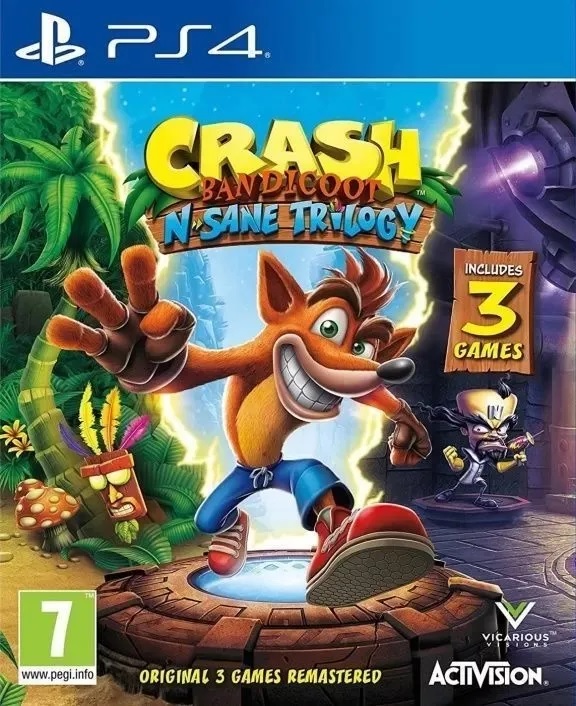 картинка Crash Bandicoot N'Sane Trilogy (PlayStation 4, английская версия)  от магазина 66game.ru