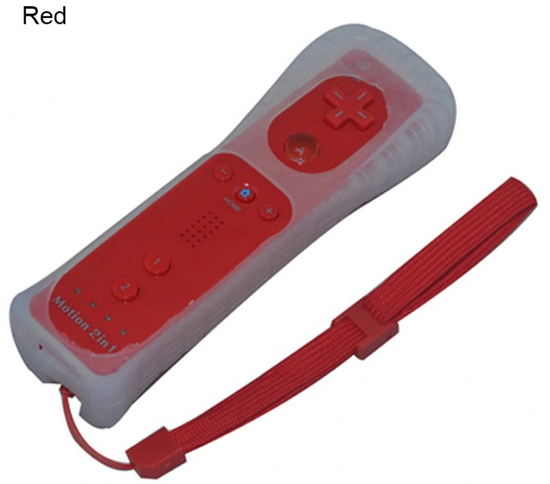 картинка Игровой контроллер Wii Remote (красный) с Motion Plus. Купить Игровой контроллер Wii Remote (красный) с Motion Plus в магазине 66game.ru