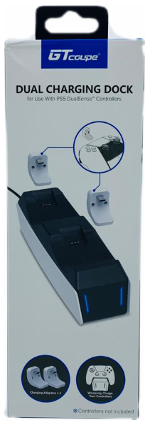 картинка Зарядная станция для 2-х геймпадов Dualsense PS5 GT Coupe (IX-PS030). Купить Зарядная станция для 2-х геймпадов Dualsense PS5 GT Coupe (IX-PS030) в магазине 66game.ru
