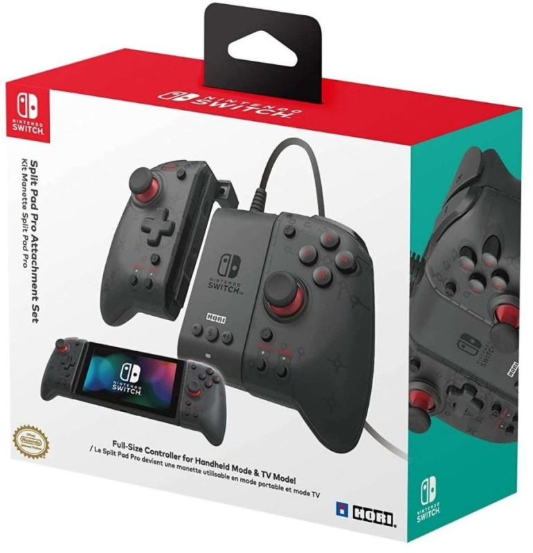 картинка Контроллеры Hori Split Pad Pro Attachment Set чёрные (NSW-371U). Купить Контроллеры Hori Split Pad Pro Attachment Set чёрные (NSW-371U) в магазине 66game.ru
