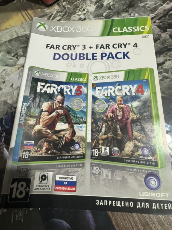 картинка Обложка игры Far Cry 4 + Far Cry 3 Xbox 360. Купить Обложка игры Far Cry 4 + Far Cry 3 Xbox 360 в магазине 66game.ru