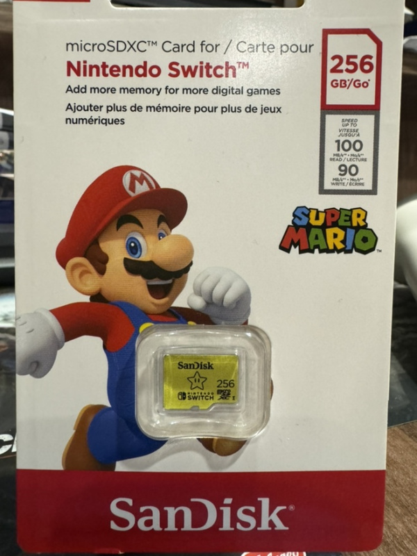 картинка Карта памяти SanDisk Nintendo Switch MicroSD 256GB. Купить Карта памяти SanDisk Nintendo Switch MicroSD 256GB в магазине 66game.ru
