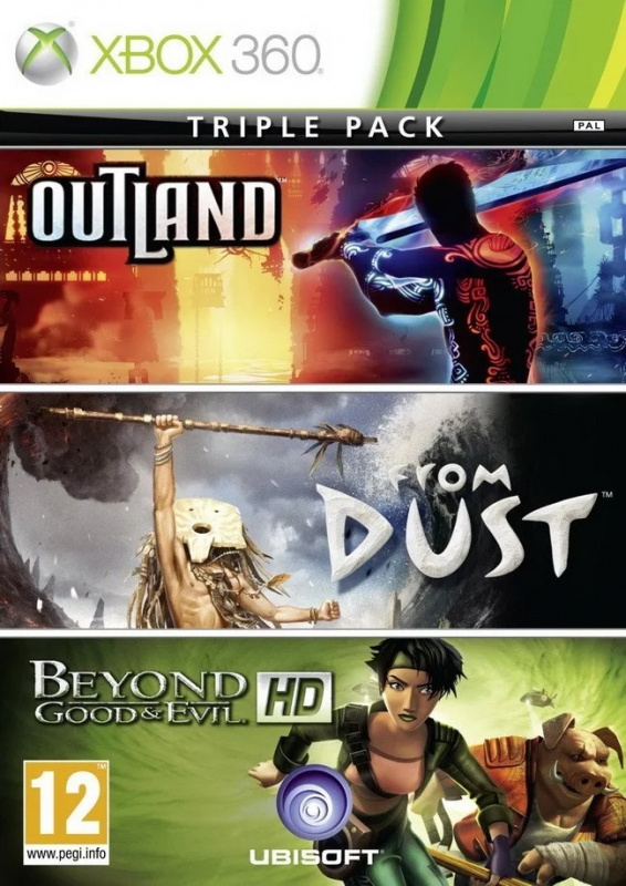 картинка Triple Pack Ubisoft (Outland+From DUST+Beyond Good&Evil HD) [Xbox 360, английская версия]. Купить Triple Pack Ubisoft (Outland+From DUST+Beyond Good&Evil HD) [Xbox 360, английская версия] в магазине 66game.ru