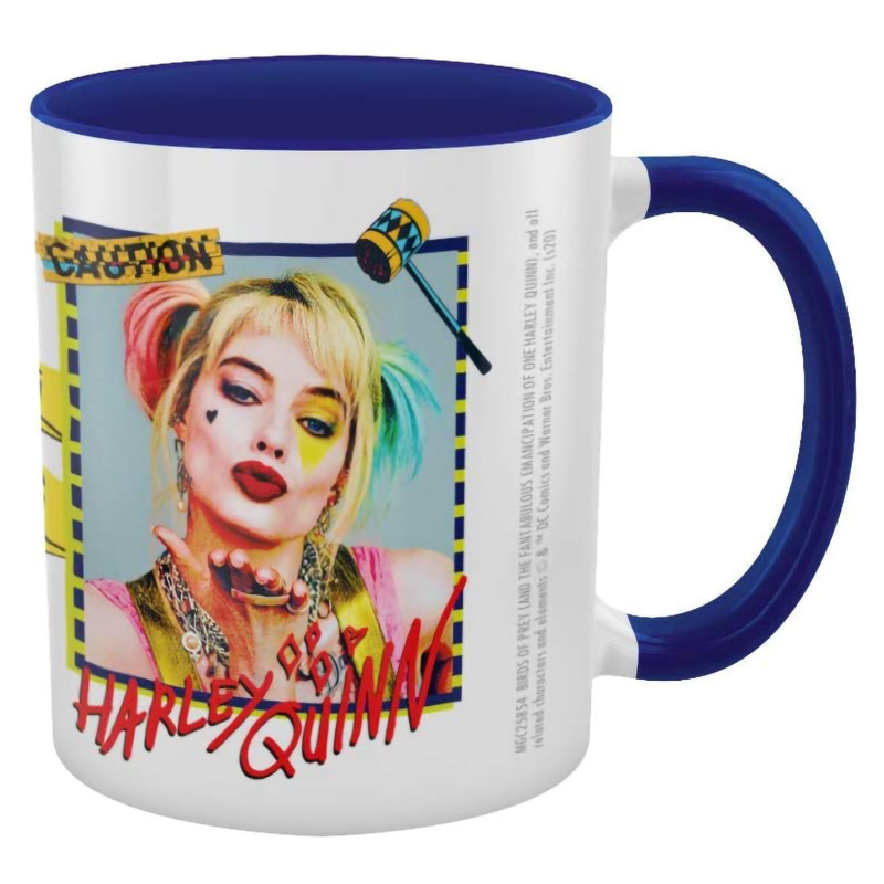 картинка Кружка Birds Of Prey (Harley Quinn Warning) Blue Coloured Inner Mug 315ml (MGC25854) от магазина 66game.ru