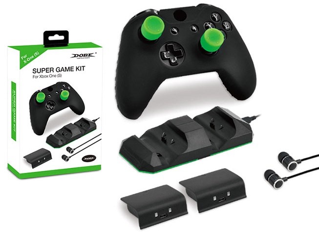картинка Набор аксессуаров Xbox One Super Game Kit DOBE (TYX-1752). Купить Набор аксессуаров Xbox One Super Game Kit DOBE (TYX-1752) в магазине 66game.ru
