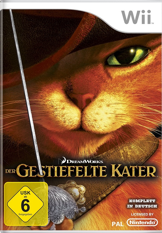 картинка Der Gestiefelte Kater - Puss in Boots [Wii] USED. Купить Der Gestiefelte Kater - Puss in Boots [Wii] USED в магазине 66game.ru