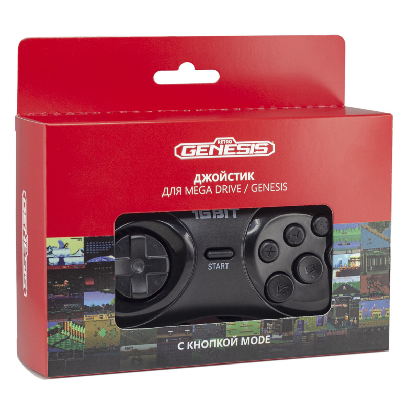 картинка Джойстик Retro Genesis Controller 16 Bit с кнопкой Mode. Купить Джойстик Retro Genesis Controller 16 Bit с кнопкой Mode в магазине 66game.ru